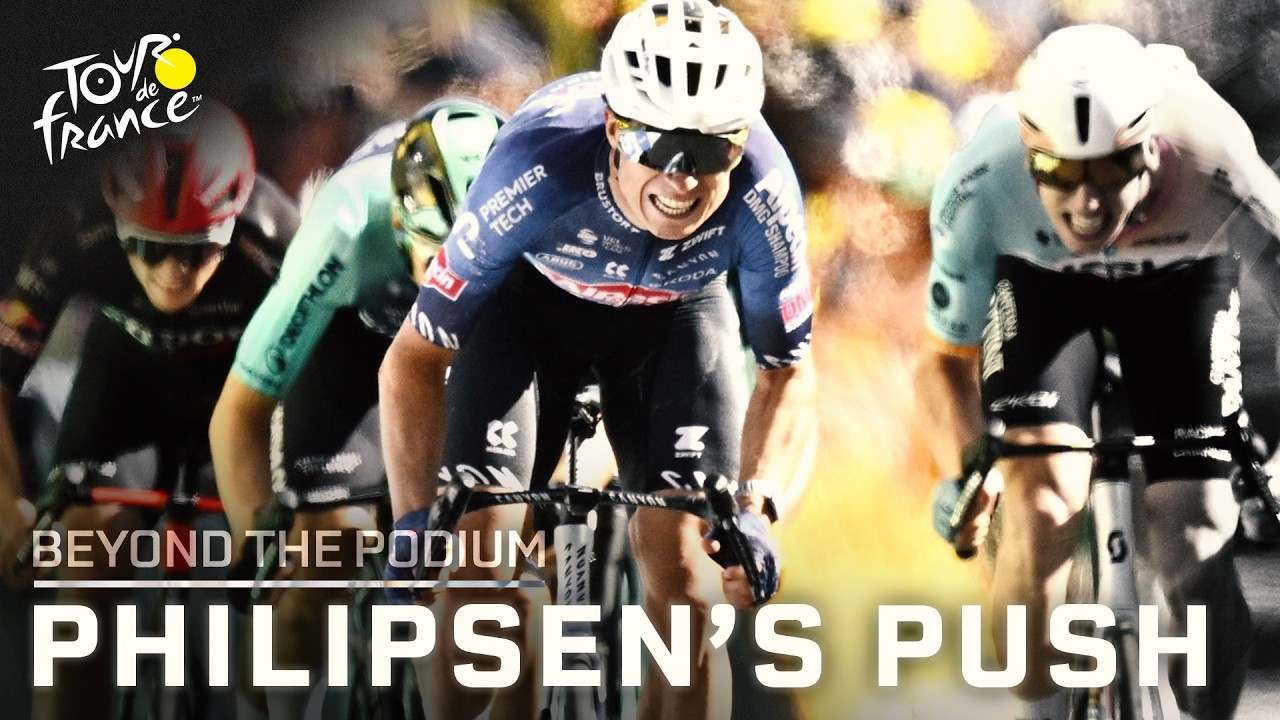 Jasper Philipsen on Mads Pedersen's tail after Stage 17 win in battle for green | Beyond the Podium