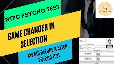 RRB NTPC PSYCHO TEST @EWbyVJ
