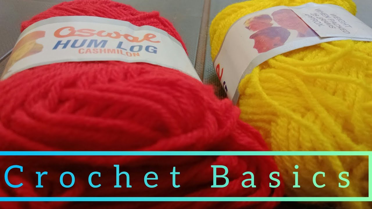 Slip knot and chain stitch crochet basics beginners tutorial Fine
