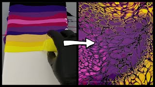 Acrylic Paint Pouring Swipe Technique Abstract Fluid Art