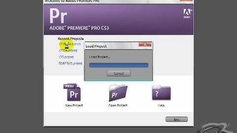 import or open file adobe premier cs3 www.vtrain2u.com