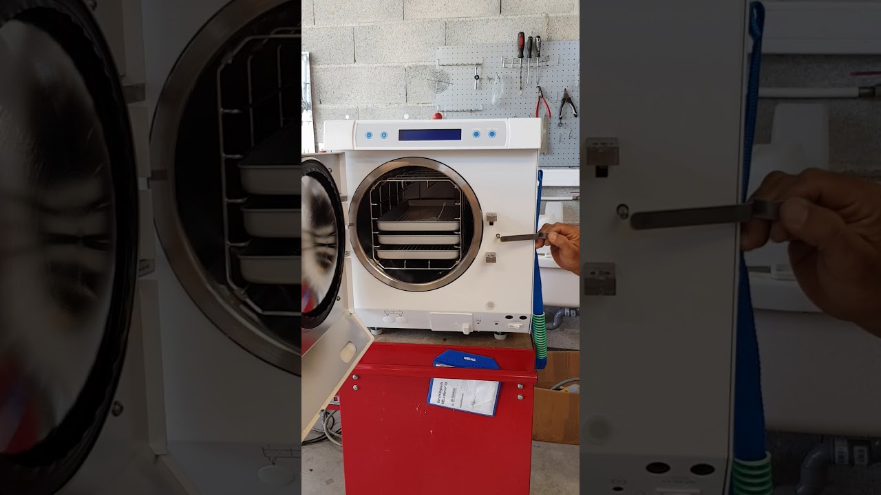 MELAG 24B.Ouverture manuelle de la porte d'un 24B