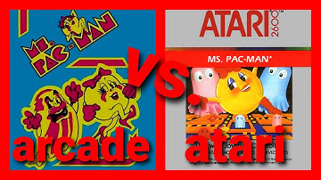 Episode #41: MS. PAC-MAN Arcade (1981) vs. the HUGE underdog Atari 2600 (1982)~split screen gameplay