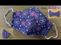 A Very Pretty Breathable Flower Face Mask with Filter Pocket | How to make a Face Mask | mascarilla