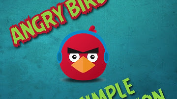 Adobe Illustrator simple ANGRY BIRD - speed art