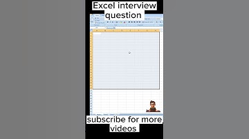 Select 20,000 cell in 1 second excel interview questions