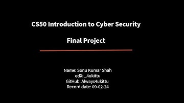 Final Project | CS50CY | Introduction to Cybersecurity | Harvard | edX | 2024 #cs50 #cs50cy