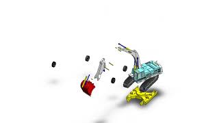 DME & CAD/CAM | Excavator Exploded View | SolidWorks