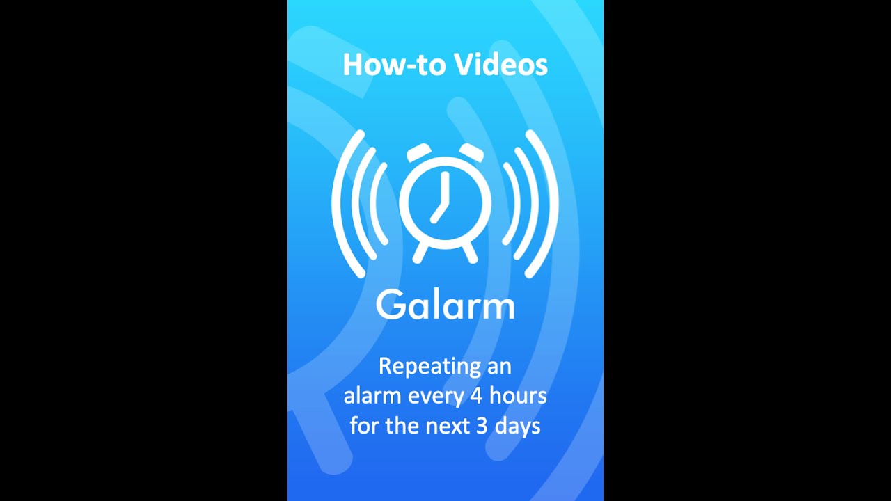 How-To Set An Alarm To Ring Every X-Hours For Next Y-Days