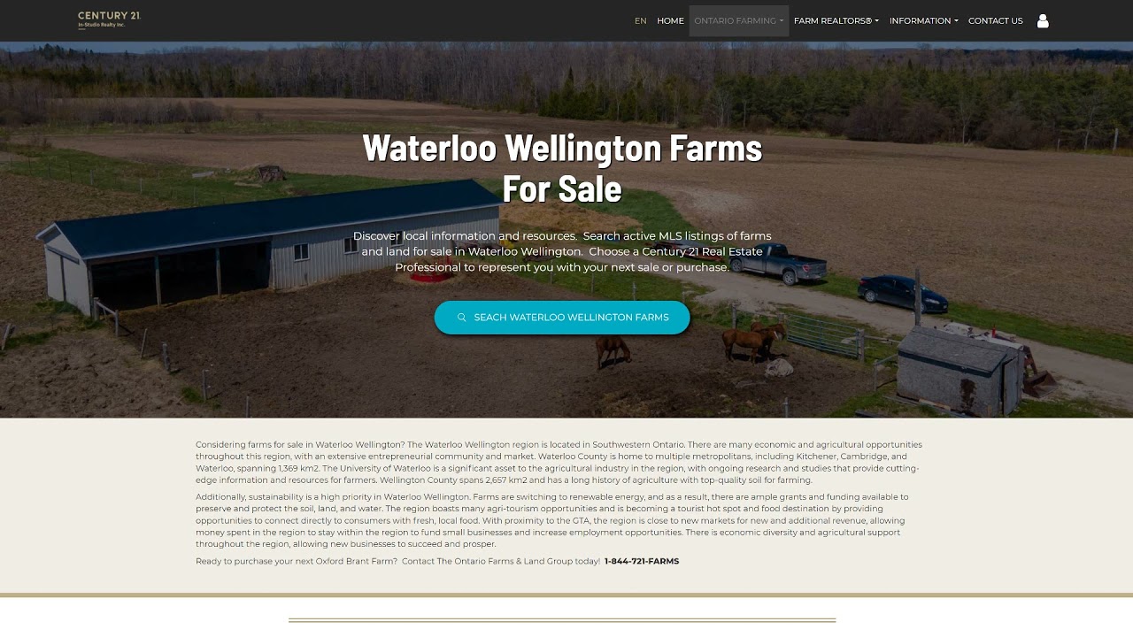 Waterloo & Wellington, Ontario Farms for Sale - MLS Listings - Find a Local Real Estate Professional