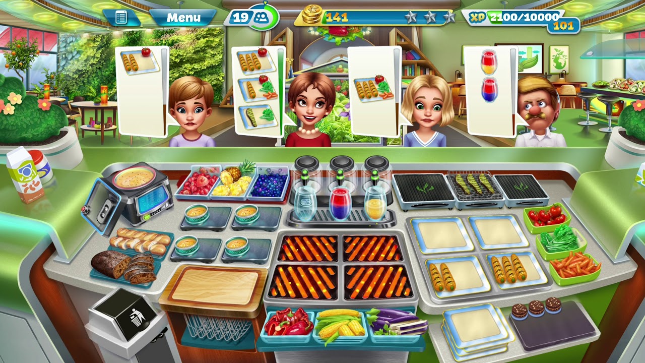Cooking fever- vegan peak 39-40 - YouTube