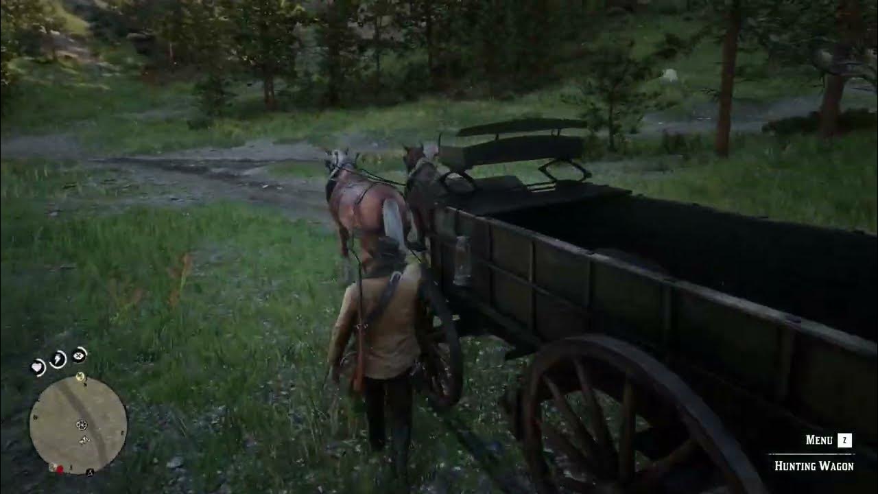 RDR2 Story Mode Gathering some game meat for Pearson using a Hunting