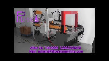 Automatic side driving top-bottom sealing machine with strapping machine