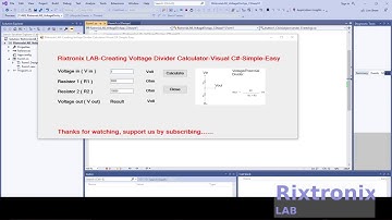 Creating Voltage Divider Calculator Simple Easy Visual C#  Ep5