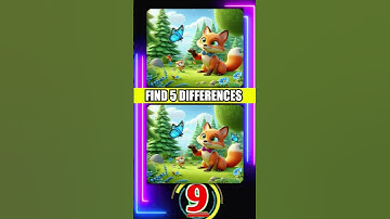 Find The 5 Differences #189 Puzzle Cat vs Butterfly