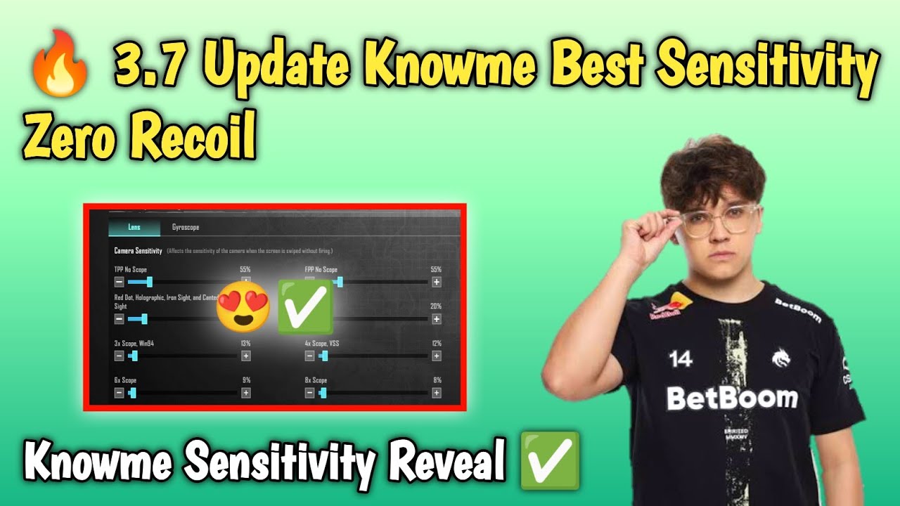 🔥 3.7 Update Knowme Best Sensitivity Zero Recoil | BGMI | PUBG MOBILE | Knowme Sensitivity Reveal ✅