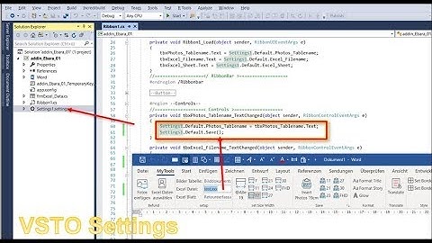 Read Write Save Settings and Value in Office Addin VSTO