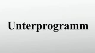 Unterprogramm
