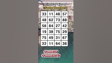 GENIUS CAN FIND ALL! Find 3 pairs of identical numbers/ /Dementia Prevention Quizzes/Tests.