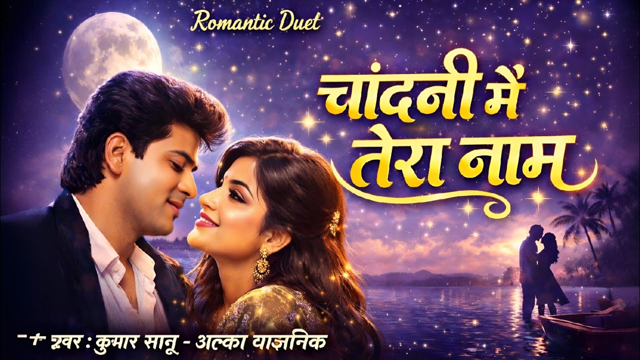 90’s Romantic Duet Song ❤️ | चाँदनी में तेरा नाम | Old Bollywood Style Love Song | Hindi Song 