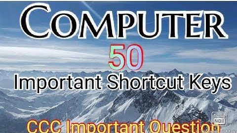 Computer shortcut keys |Shortcutkeys |ccc महत्वपूर्ण शार्टकट की | Computer Shortcut keys in hindi