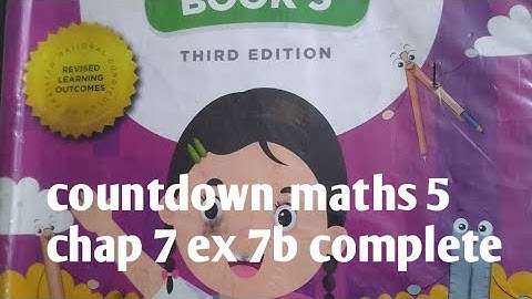 new countdown maths book of class 5 chap 7 ex 7b complete