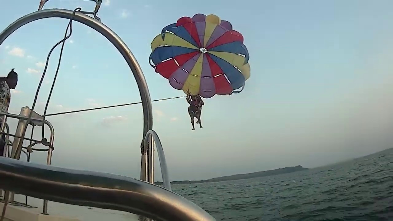 Parasailing in Baga Beach Water Sports Goa Beach Goa, India YouTube