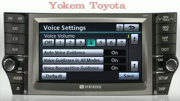 2011 Avalon Navigation - Adjust the Voice Guidance Volume.mov