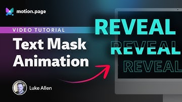 Mask Text Reveal Effects & Animations in Motion.page