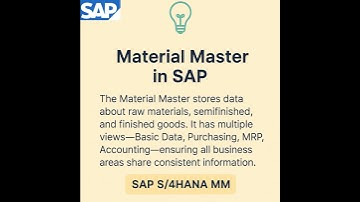 #shorts | SAP MM | Material Master in SAP MM