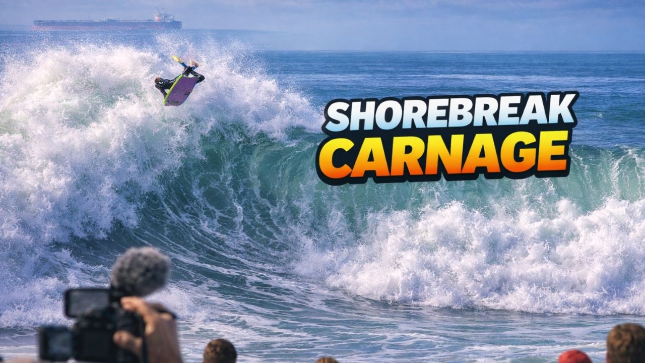 Shorebreak Carnage | First Pumping Swell of 2026 | RAW - YouTube