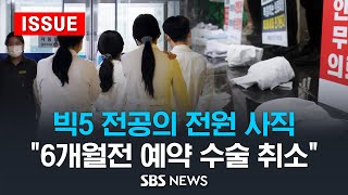 '빅5' 전공의 전원 사직 .. &quot;6개월전 예약 수술 취소&quot; (이슈라이브) / SBS