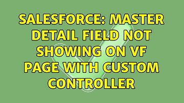 Salesforce: Master Detail field not showing on VF page with custom controller (2 Solutions!!)