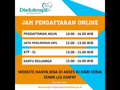 Jadwal dan cara pendaftaran cetak KTP online dan layanan dukcapil Tangsel