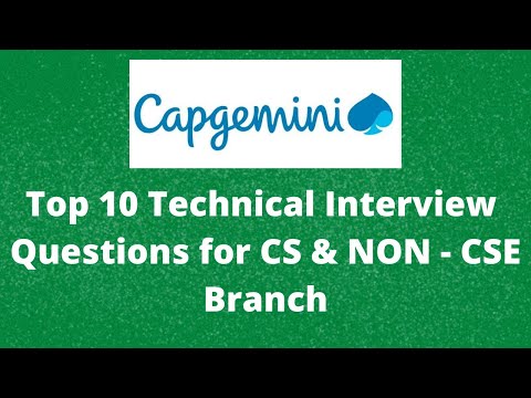 Capgemini Top 10 Technical Interview Questions for CSE & Non-CSE Students 🔥🔥