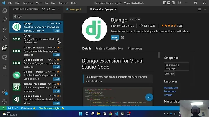 Django IDE (VSCode) setup
