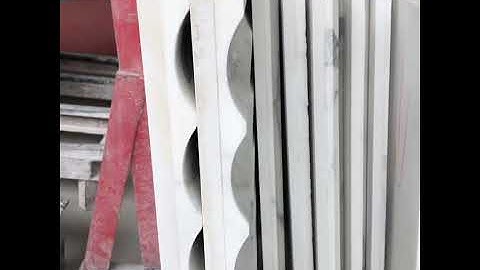 Composite CNC groove carving for Staturio White marble