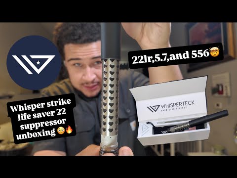 Unboxing my new whisperstrike lifesaver 22 suppressor rated for 22lr 5.7 and 556🤯😳!!!