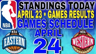 nba playoffs standings today April 23, 2024 | games results | games schedule April 24, 2024