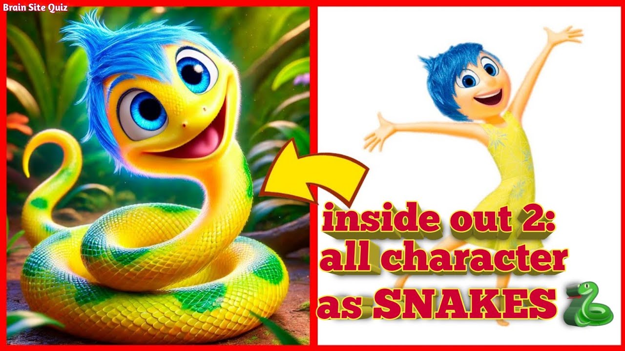 Inside Out 2 as Snakes - All Character Transformations 🐍! Brain Site ...