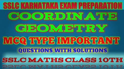 Coordinate Geometry Class 10th || MCQ Type Important Questions with Solutions || Syed Asif Ali
