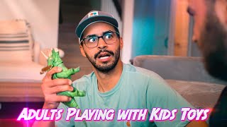 Adults playing with kids toys | David Lopez