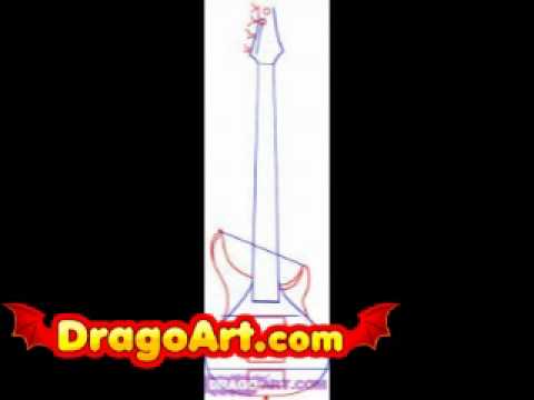 how-to-draw-a-bass-guitar,-step-by-step