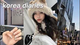 KOREA DIARIES: ✈️ flight, Myeongdong, street food + shopping