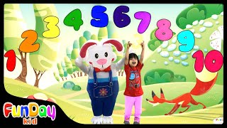 Number Flashcards | Learn Numbers | Flashcards 1 to 10 for Toddlers & Kids - @FunDayKid