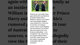 Prince William ‘Furious’ as Insider Calls Harry’s Australia Tour Plans ‘Fraudulent’
