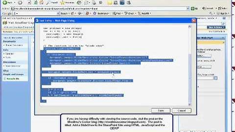 Add a Slide Show on a SharePoint Site Using JavaScript, HTML, and the Content Editor Web Part