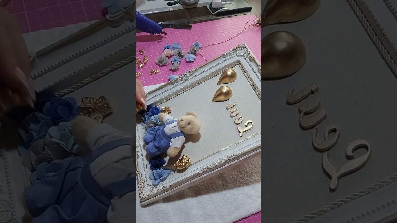 Vamos montar um lindo quadro porta maternidade de ursinho @ateliersolaine