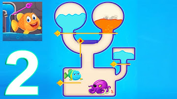 Save the Fish Pull the Pin Gameplay Walkthrough Part 2 Level 21-40 (IOS/Android)