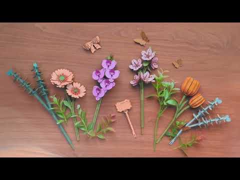 Wooden Flower Book Kit – Rowood Wooden Blooming Book TW04H product video preview